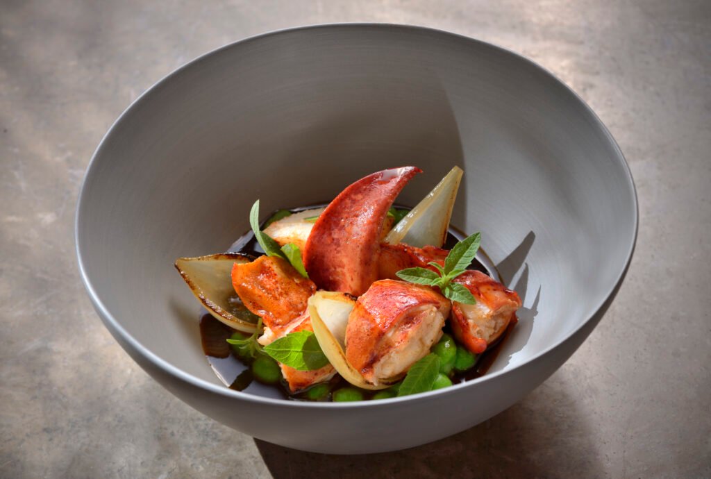 Lobster dish at Söl’ring Hof, Sylt—ideal holiday treat.