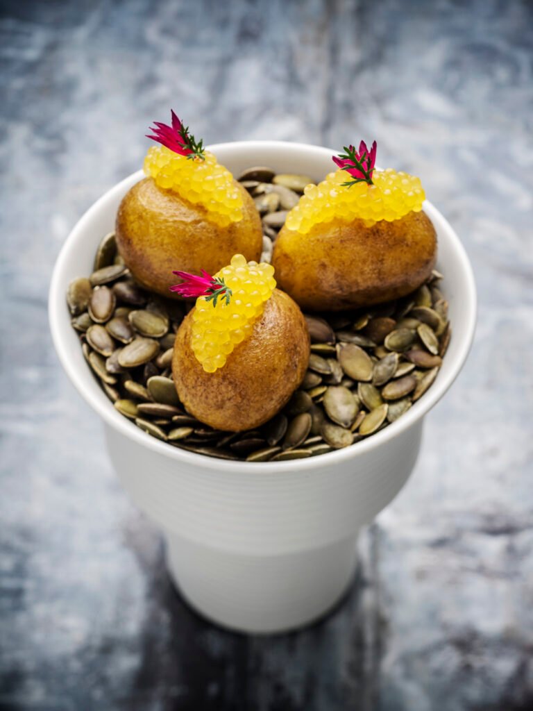 Kartoffeln mit Kaviar im Söl’ring Hof, Urlaub auf Sylt.