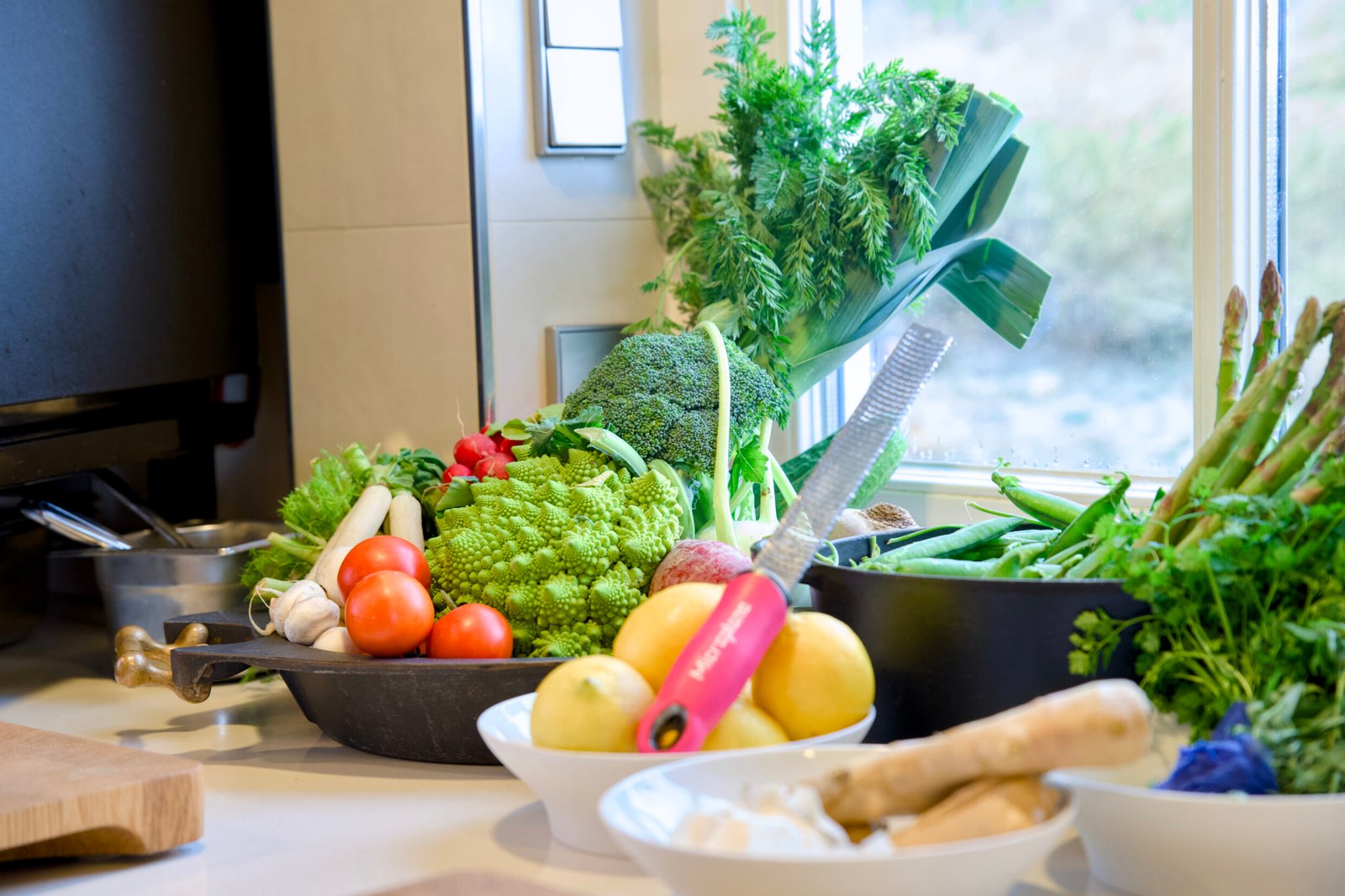 Gemüse zum Kochen im Söl’ring Hof, einem Ferienresort auf Sylt.
